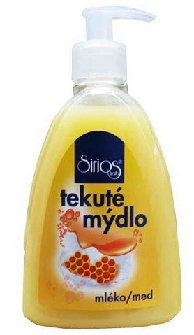 Tekuté mýdlo 500ml Sirios Herb mléko a m - Kosmetika Hygiena a ochrana pro ruce Tekutá mýdla s pumpičkou